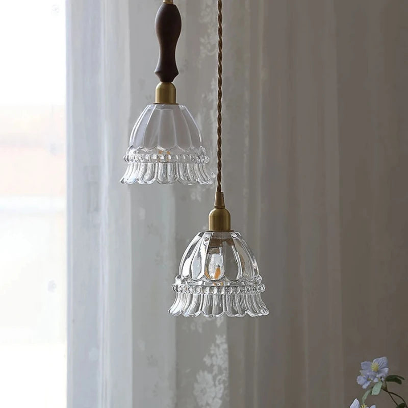 “Minimalist E14 green glass ceiling pendant accent, non-dimmable”