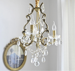 Luxury semiflush mount crystal chandelier in stylish interior