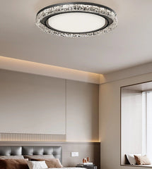 Modern ceiling light fixture in a bedroom setting
