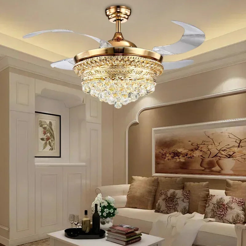 “Liglite ceiling fan chandelier for luxury interiors”