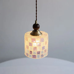 “Liglite colored glass hanging lamp, adjustable cord for kitchen or bar”