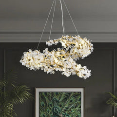 “Liglite crystal chandelier for contemporary kitchen island”