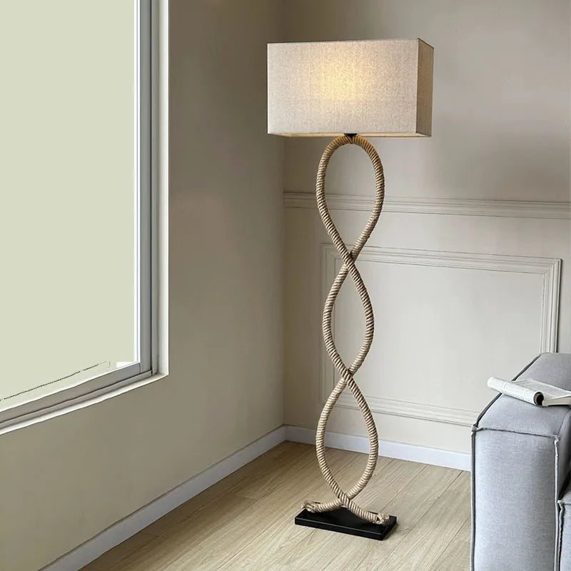 “Liglite natural style floor lamp for cozy home interiorsriors”