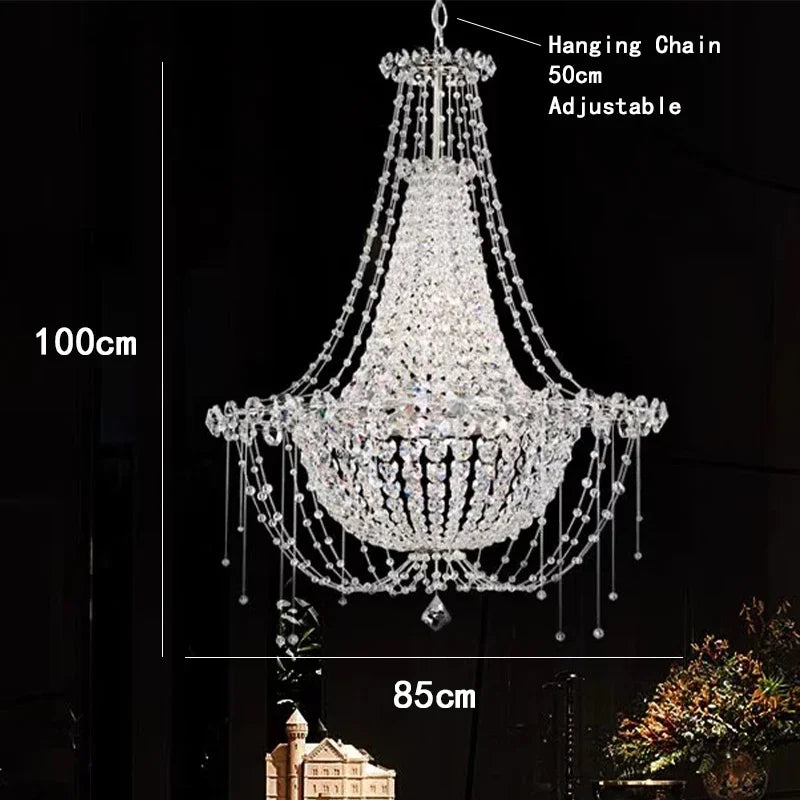 “Liglite glamorous necklace crystal chandelier for statement living decor”