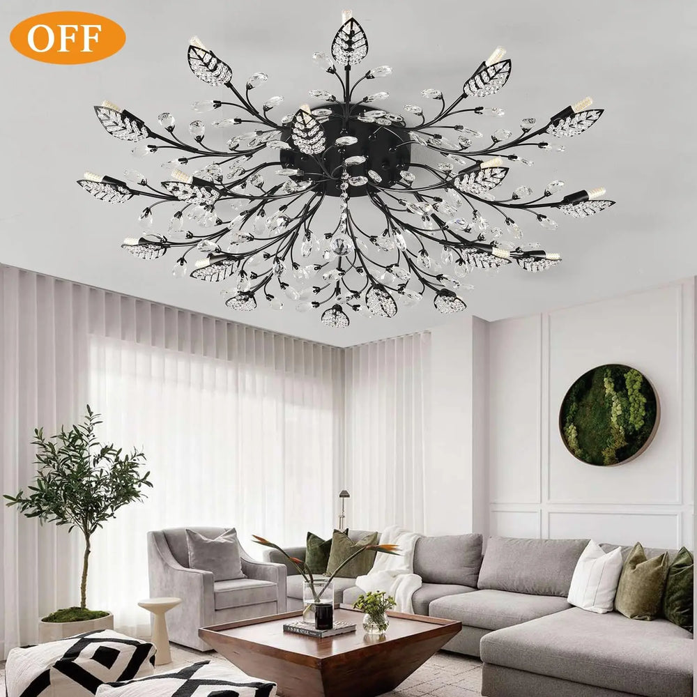 “Liglite luxury crystal ceiling light for contemporary decor”