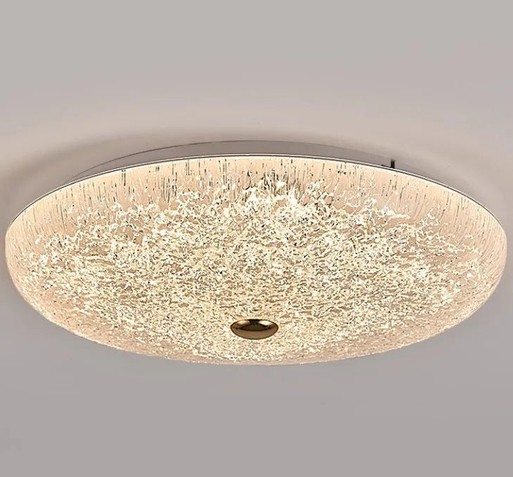 “Liglite luxury gold ceiling lamp with crystal sand finish”