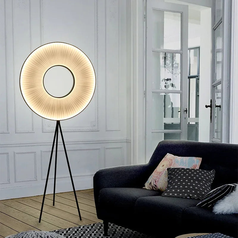 “Liglite designer circle floor lamp for creative luxury ambiance”