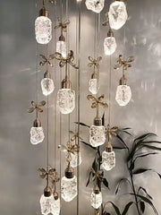 “Liglite diamond staircase chandelier for luxury interiors”