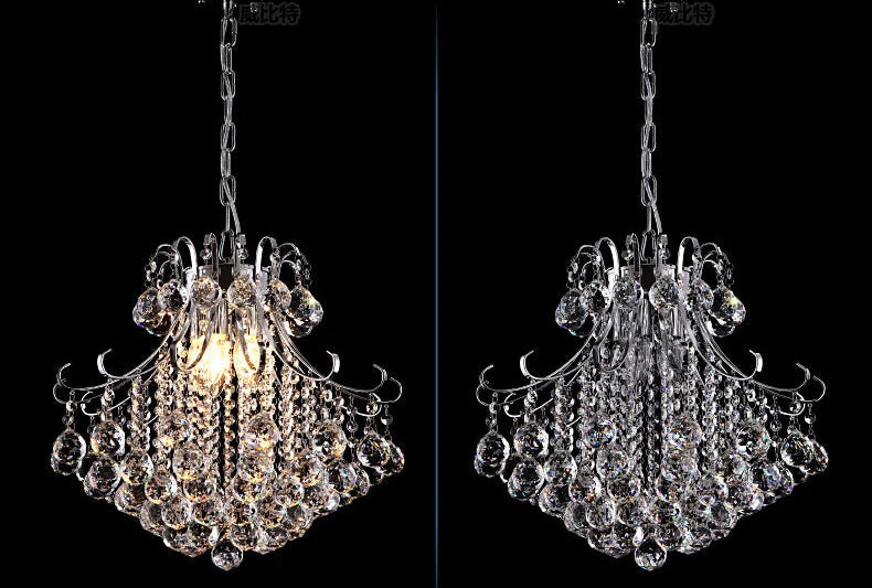 Two crystal chandeliers with on/off light effects on a black background, Liglite gold chandelier – statement lighting for dining and living areas