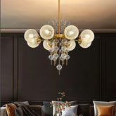 “Luxury glass ball chandelier for living room and master bedroom”