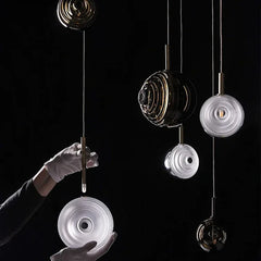 “Modern cascading glass bubble statement lamp for high ceilings, entry, or hotel”