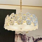 “Luxurious petal-shaped metal chandelier for bedroom”