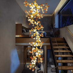 “Luxury tree branch crystal chandelier for staircase and high ceilings”