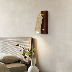 “Luxury bathroom or bedroom wall light in natural stone”