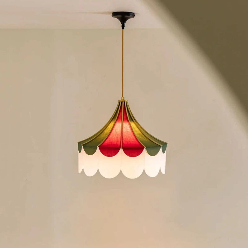 “Medieval Mediterranean fabric pendant light for living room or study”