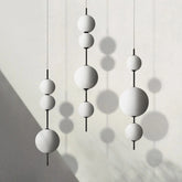 Minimalist 6 light LED pendant lamp with multi drop hanging design for dining areas