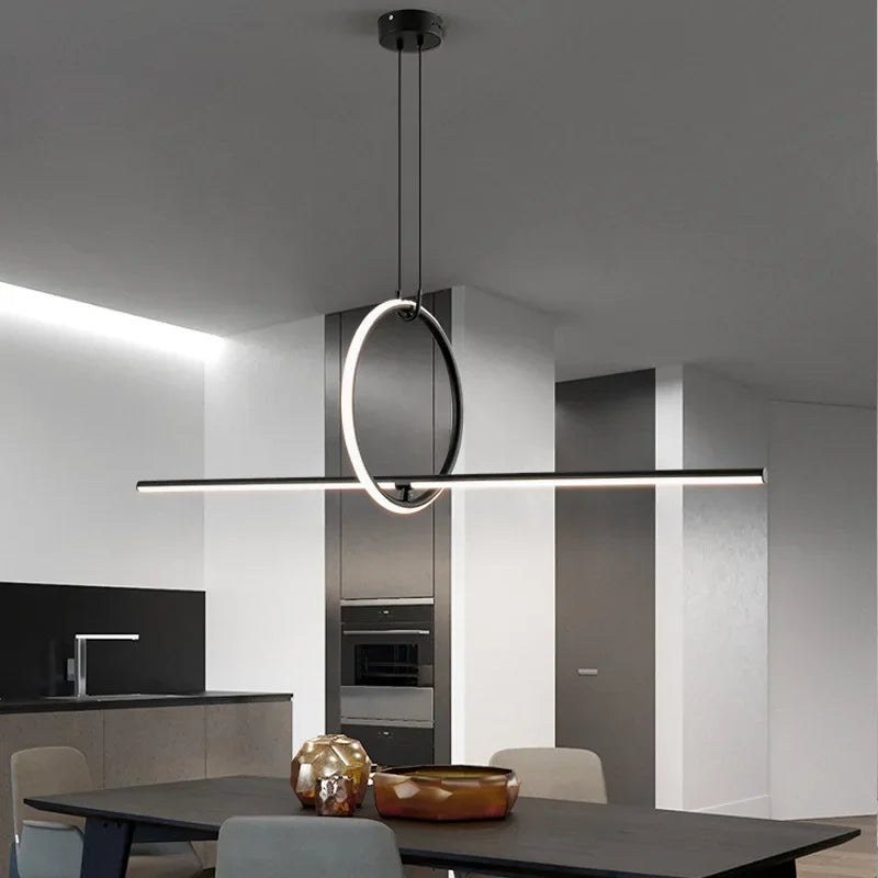 Modern pendant light fixture in a kitchen setting