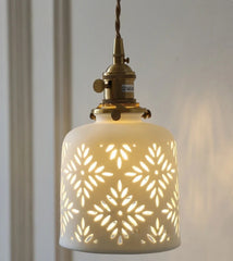 “Minimalist ceramic bedroom wall light, soft pattern, Liglite”