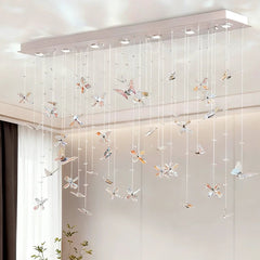 Crystal pendant light designed for kitchen and dining room ambience