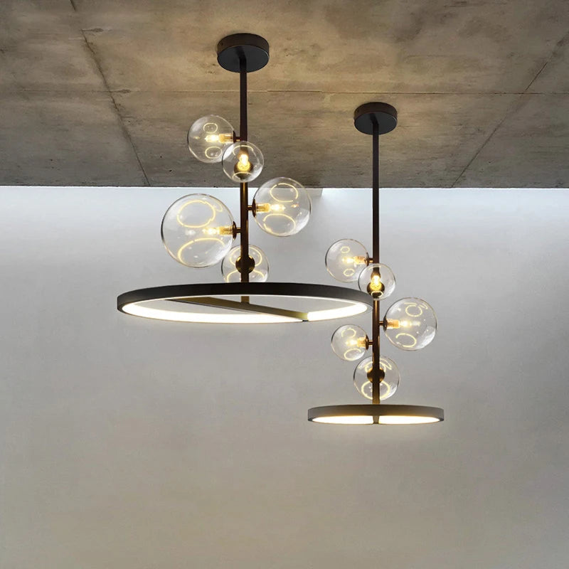 Contemporary metal pendant light designed for living room and kitchen use