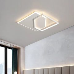 Contemporary ceiling fixture designed for bedroom and study lighting
