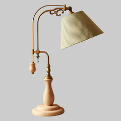 “Minimalist wooden bedside lamp, vintage style, Liglite”