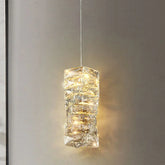 “Modern crystal pendant light for minimalist bedrooms”