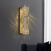 Modern crystal wall sconce with up and down LED light for stair walls