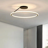Modern LED ring ceiling light providing even ambient illumination