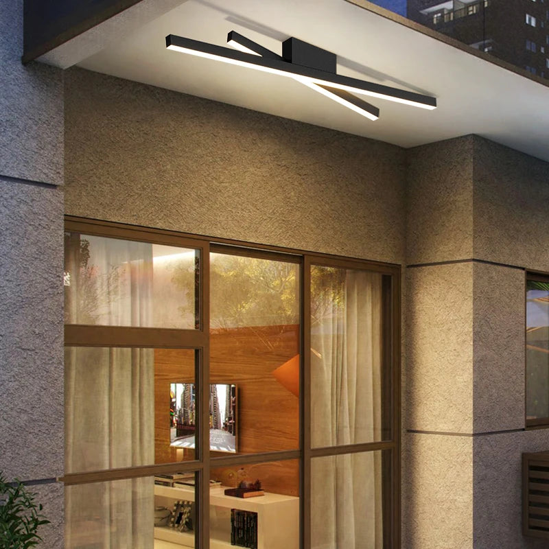 Two light source ceiling light for hallway and balcony lighting