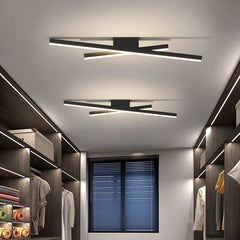 Modern linear LED ceiling light designed for corridor illumination