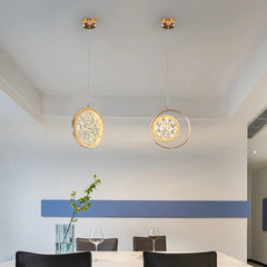 Modern relief mini pendant lamp with aluminum body for ambient indoor lighting