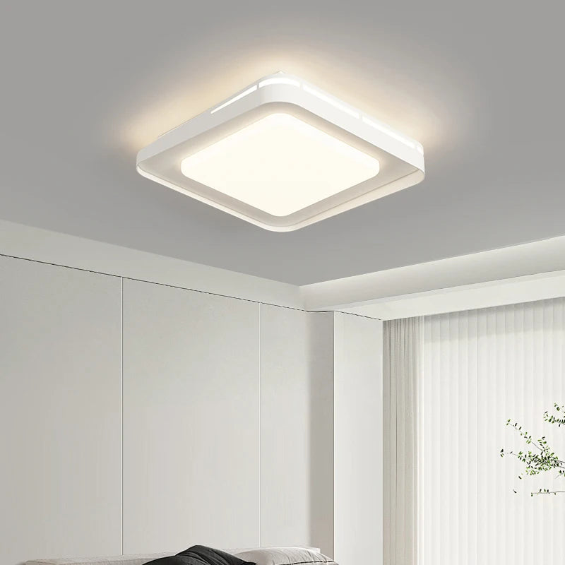 Modern white ceiling light designed for kitchen and study lighting