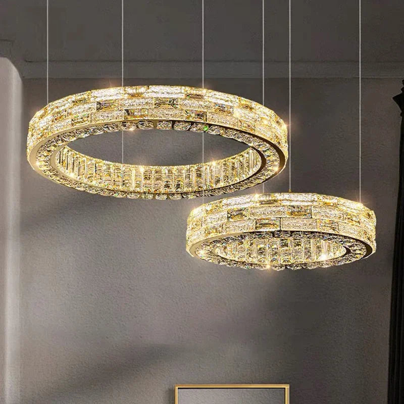 “Multi-ring modern LED chandelier for living rooms and foyers”