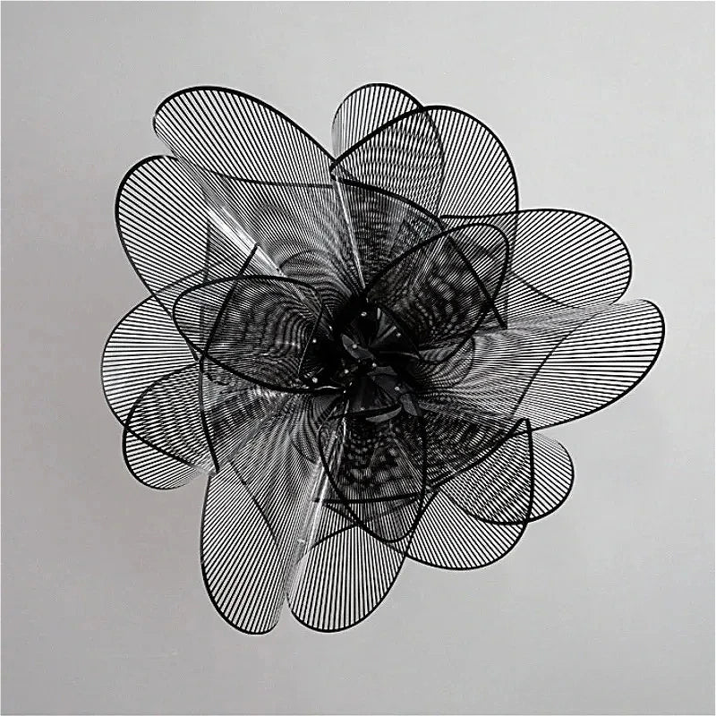 “Nordic acrylic petal LED chandelier for bedroom lighting”