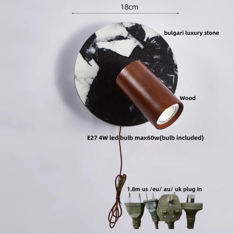 “Nordic LED wall lamp for bedroom accent lighting”