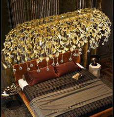 “Elegant flush mount chandelier with sparkling crystal accents”