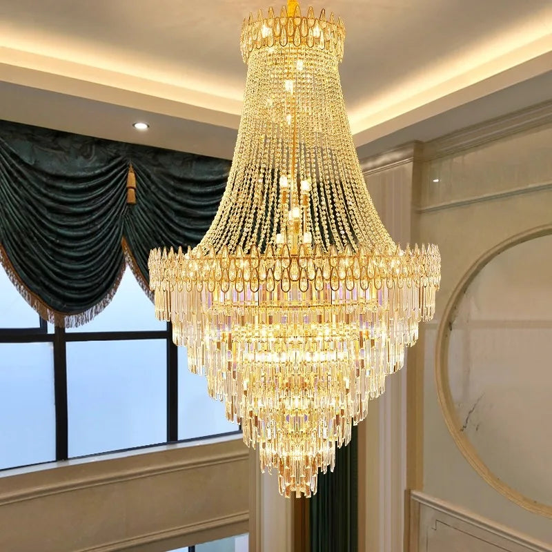 Crystal chandelier featuring remote dimming in sophisticated home décor
