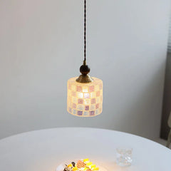 “Retro modern mosaic LED pendant lamp for dining or bedroom, Liglite”