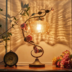 “Romantic glass shade lamp for bedside and living room”