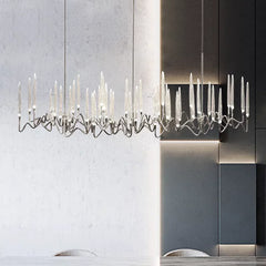 G4 base LED chandelier fixture suited to dining room and kitchen areas