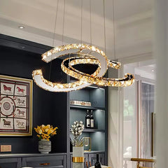 “Luxury spiral crystal chandelier for upscale living room”