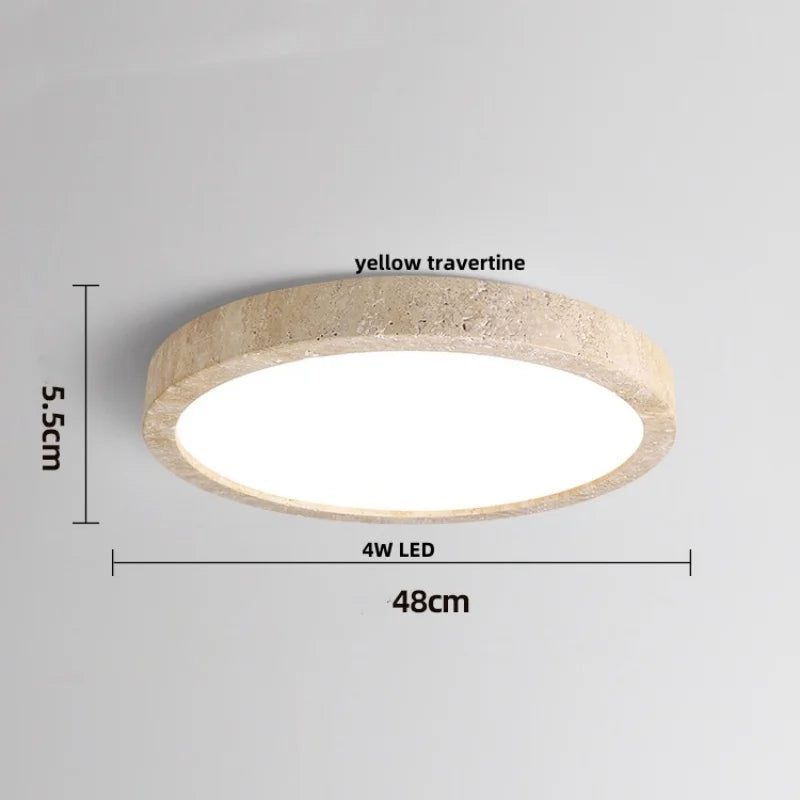 “Nordic modern wabi sabi stone ceiling light, ellipse design, soft LED”
