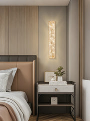 Bedside wall lamp with crystal diffuser and knob switch control