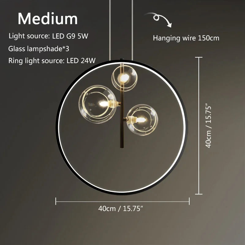 Ceiling light fixture with dimensions and specifications on a dark background