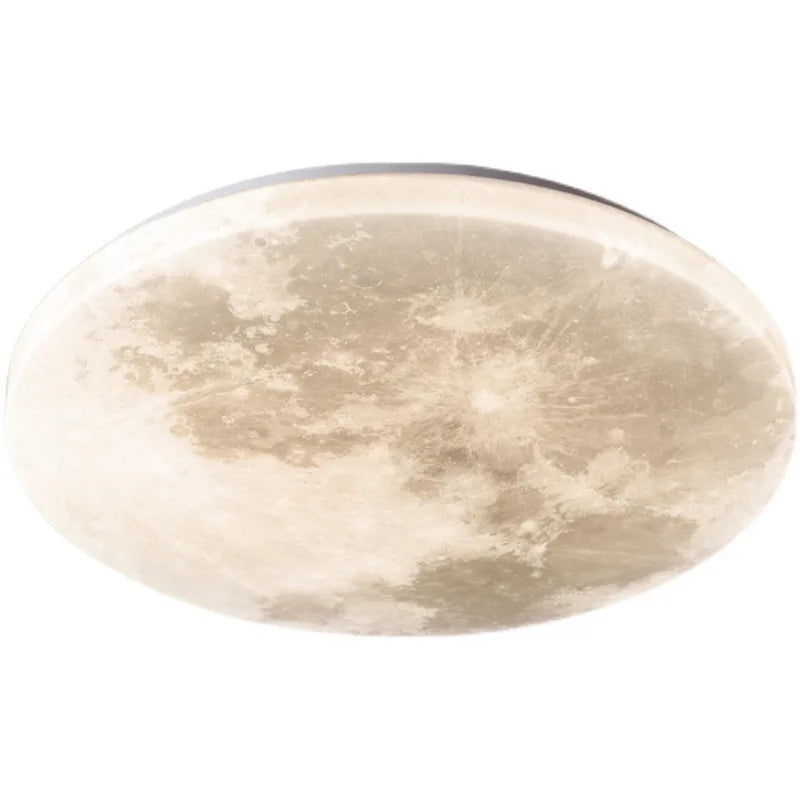 Round moon-shaped object on a white background