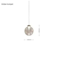 Glass Globe Pendant Light with Brushed Gold Metal Frame Accents