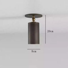 Ceiling light fixture with dimensions labeled on a plain background