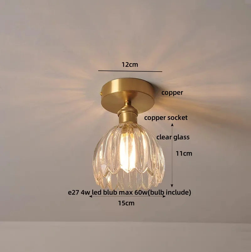 Ceiling light fixture with measurements and details on a neutral background