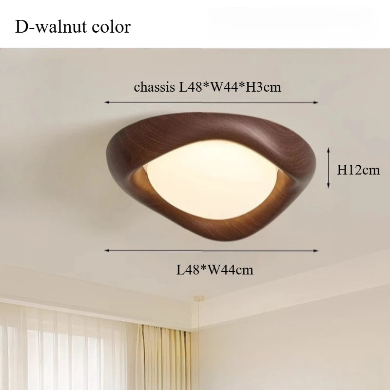 Ceiling light fixture with dimensions labeled on a neutral background